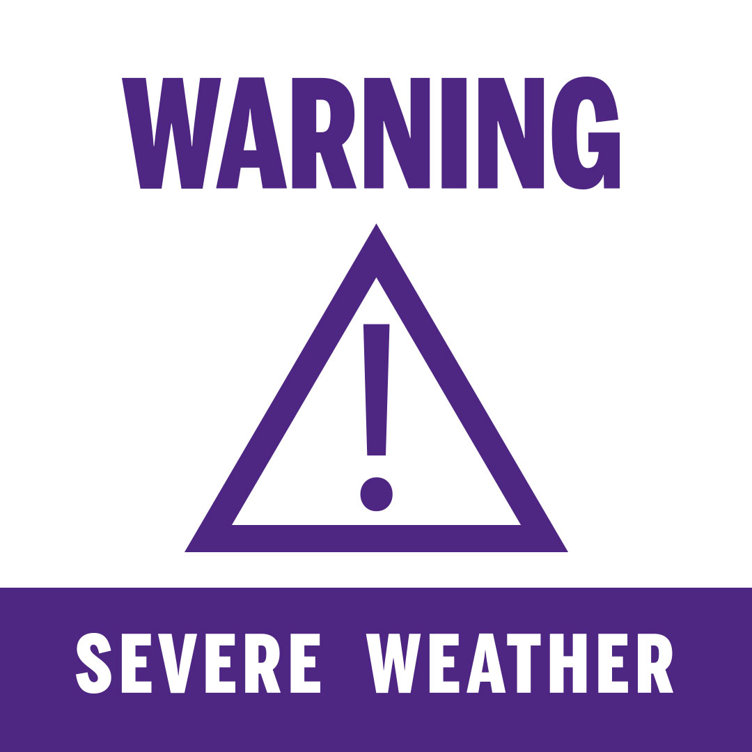 Severe weather warning image - square format